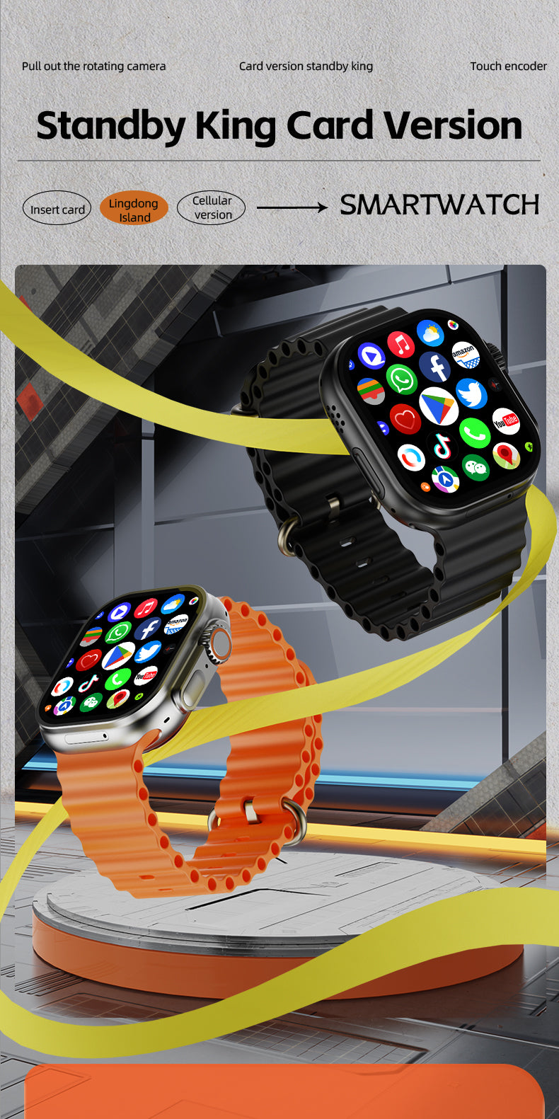 StarTech 2026 Smart Watch – 4G Calling, Camera, Health & Sports Tracking