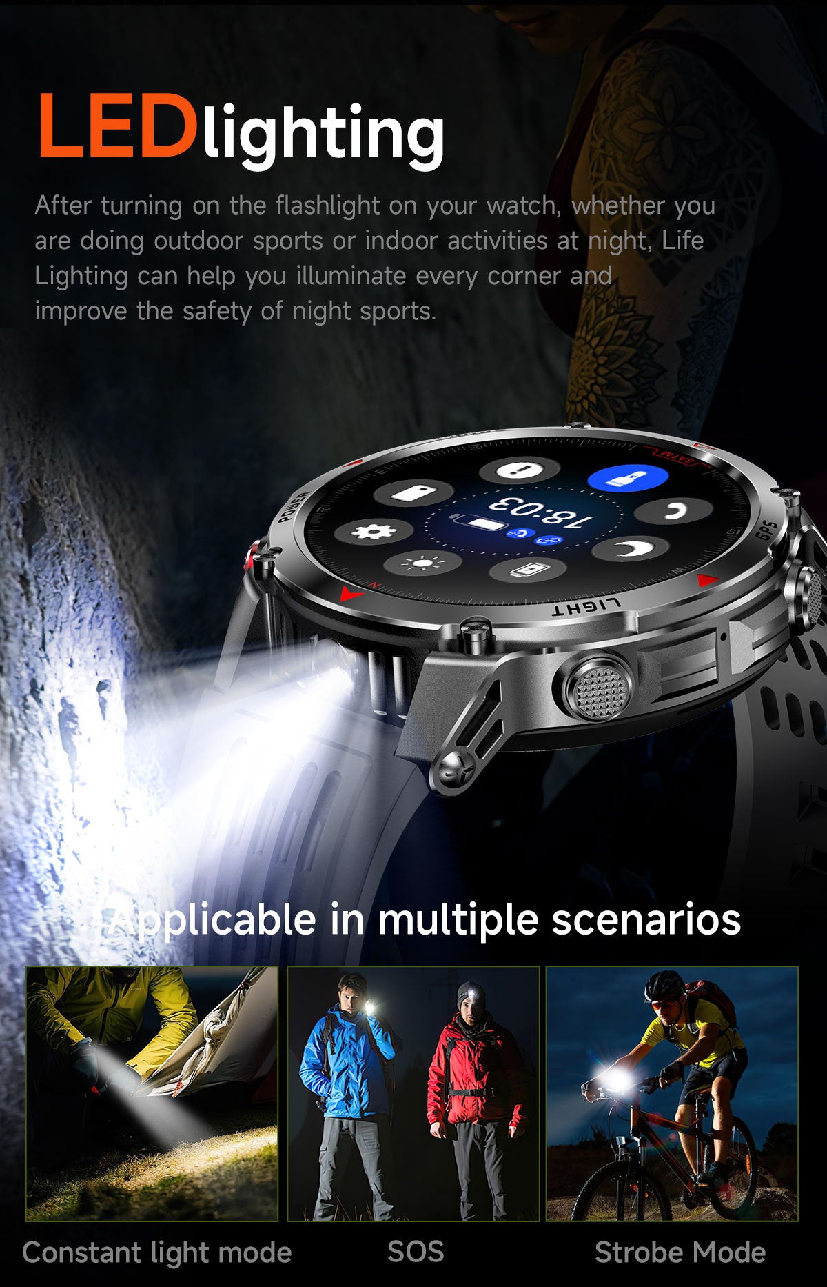 2026 GPS Smart Watch | Waterproof Outdoor Sports & Swim Fitness Tracker