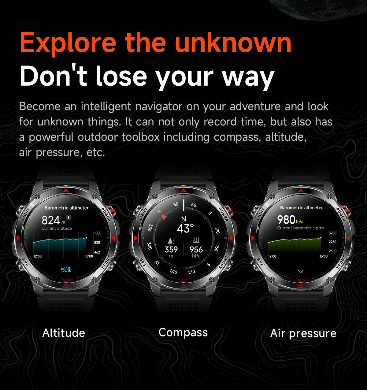 2026 GPS Smart Watch | Waterproof Outdoor Sports & Swim Fitness Tracker