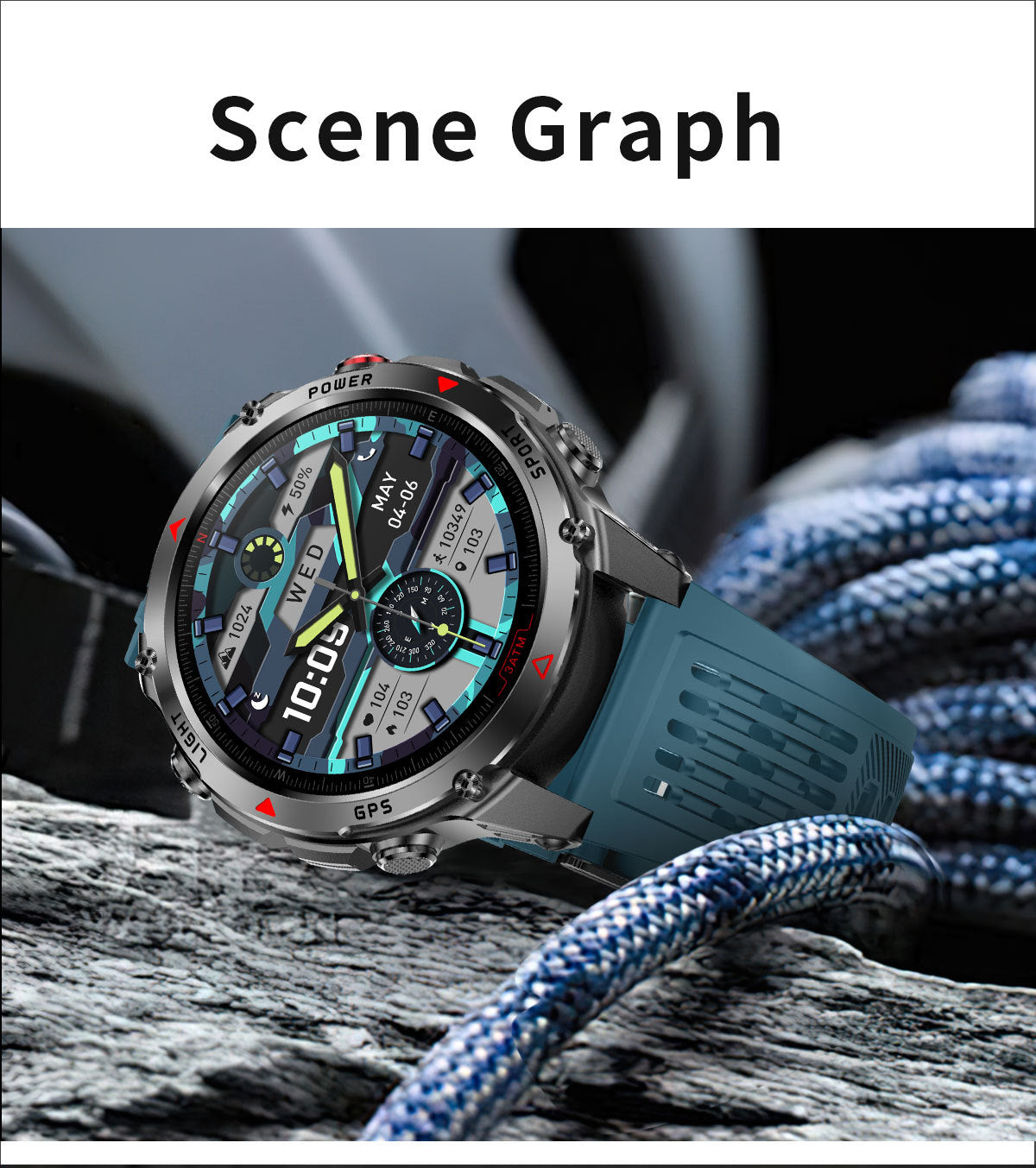 2026 GPS Smart Watch | Waterproof Outdoor Sports & Swim Fitness Tracker
