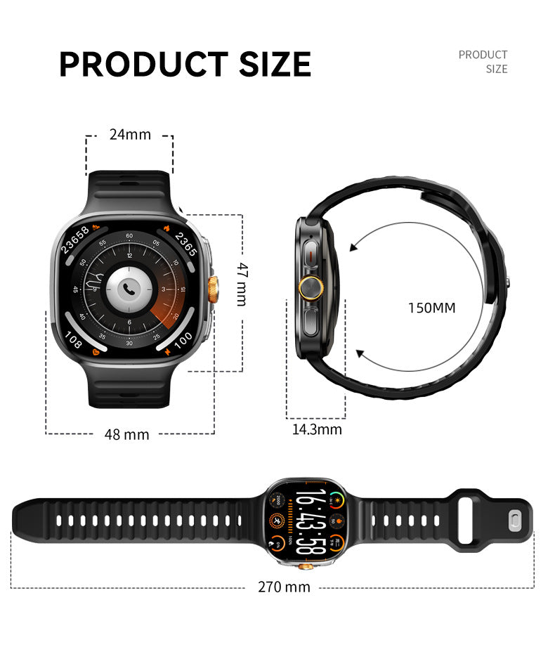 2026 Smart Watch with SIM Card & Camera | Large Screen, Gaming & Streaming
